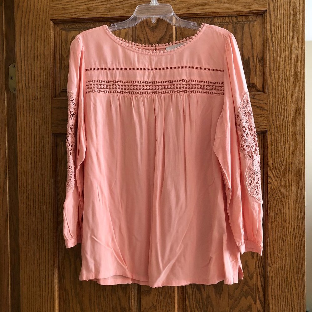 LOFT Pullover Blouse, Long Sleeve, Size Large